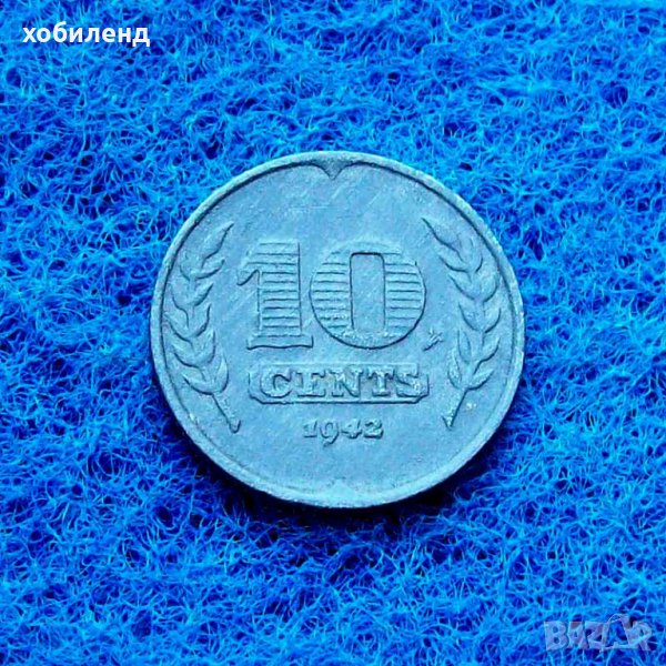 10 цента Холандия 1942-окупационни-РЕДКИ, снимка 1