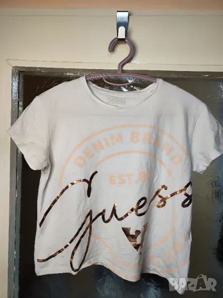 Guess тениска, кроп топ, юношески 12г, дамски М, снимка 1