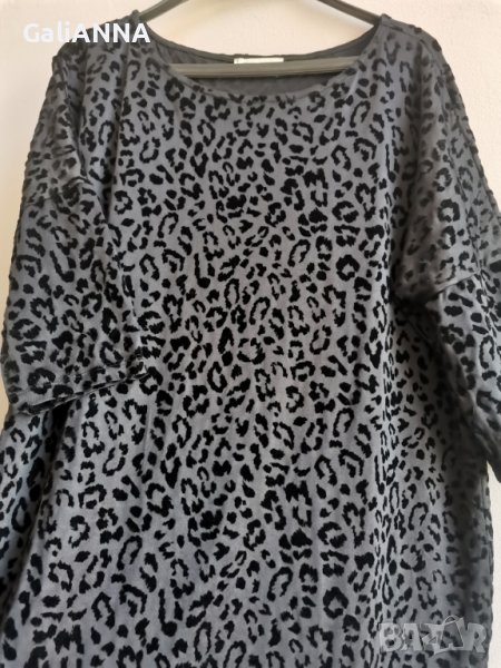 СТРАХОТНА ТУНИКА С ТЮЛ И КАДИФЕ РАЗМЕР 2XL-3XL, снимка 1