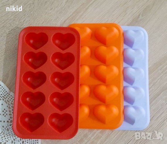 сърце сърца пластмасова форма за бонбони лед и др, снимка 1
