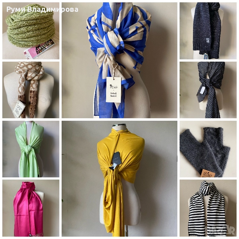 Нов Шал с етикет от памук, вълна, алпака, лиоцел, вискоза/ различни видове/ , снимка 1