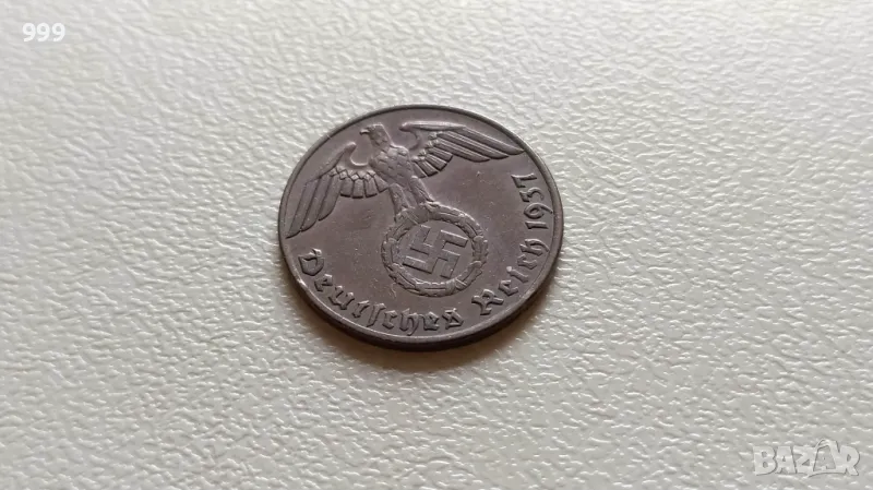 1 райхспфениг 1937 А Германия - Трети Райх, снимка 1