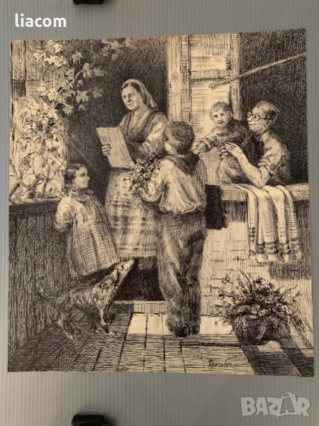 ПЕНЧО ГЕОРГИЕВ (1900 - 1940) - туш перо, снимка 1