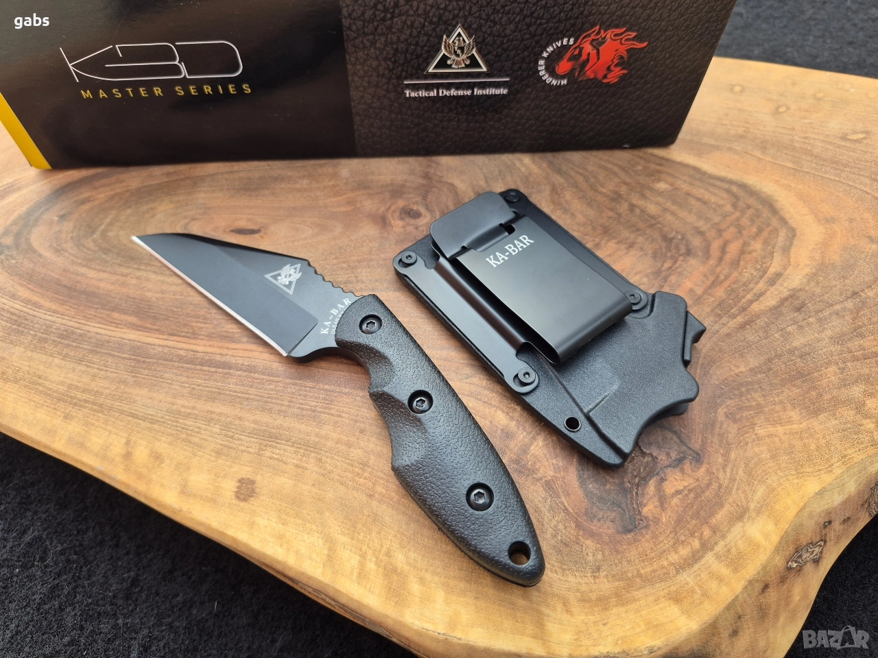 Нож KA BAR Hinderer 2485 с фиксирано острие,фултанг с кания, снимка 1