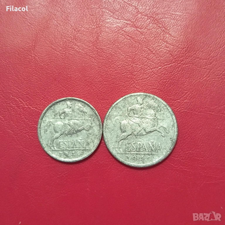 5 и 10 сентимос 1941 Испания, снимка 1