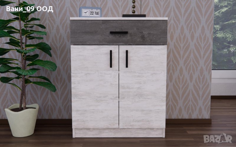 Голям шкаф за обувки с чекмедже за принадлежности, снимка 1