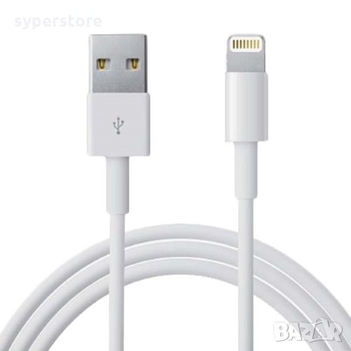 Кабел Lightning към USB Digital One SP01182 за iPhone 5, 6, 7 ,8 , X Бял 1м 2.0A, снимка 1