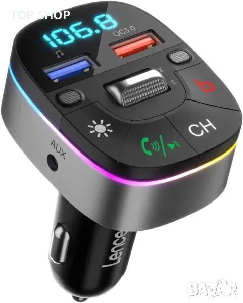 LENCENT Bluetooth 5.0 автомобилен FM трансмитер, снимка 1