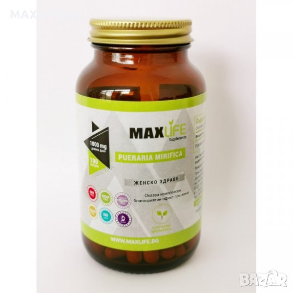 Хранителна добавка PUERARIA MIRIFICA 1000 мг 100 капсули - MAXLIFE Supplements, снимка 1