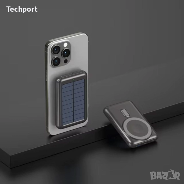 Магнитно безжично зарядно 20000mAh,Мини преносимо зарядно устройство, Powerbank, снимка 1