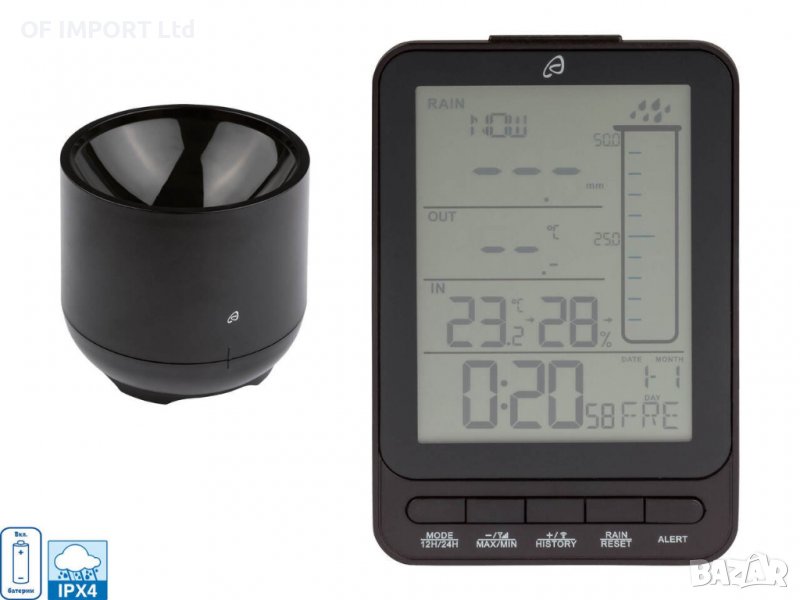 Метеорологична Станция AURIOL с Измервателен Уред за Дъжд, снимка 1