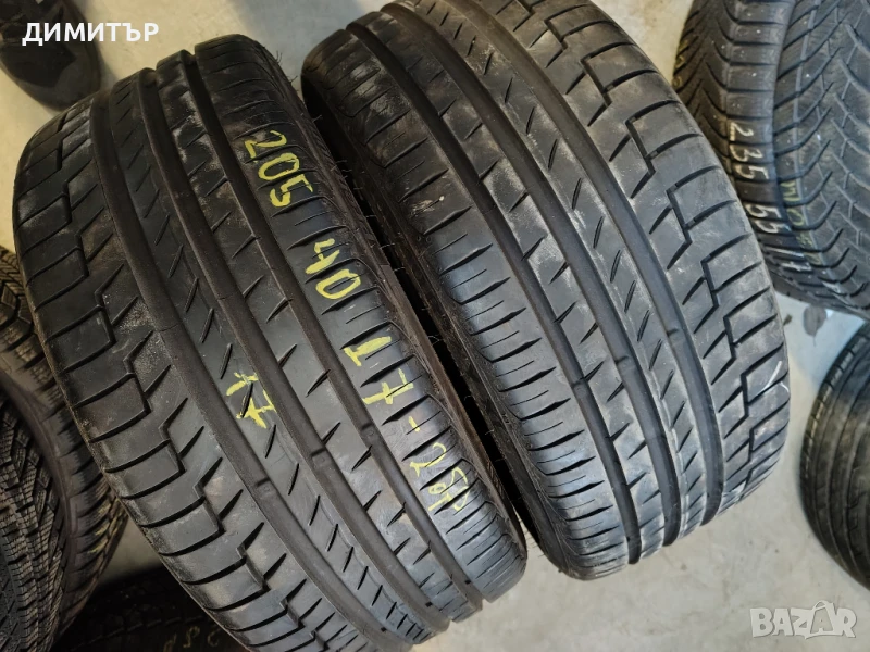 2бр.летни гуми CONTINENTAL 205 40 17 DOT17 цена за брой, снимка 1