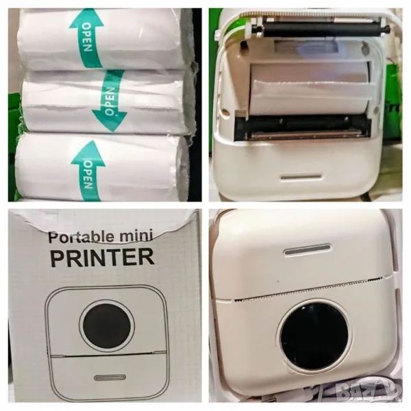 Мини принтер за печат+ 5ленти стикери, снимка 1