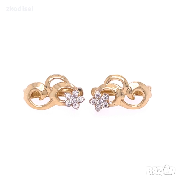 Златни обеци 2,22гр. 14кр. проба:585 модел:33580-2, снимка 1