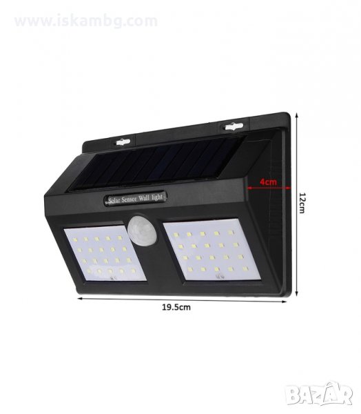 LED ДИОДНА СОЛАРНА ГРАДИНСКА ЛАМПА С ДАТЧИК ЗА ДВИЖЕНИЕ - код 1626, снимка 1