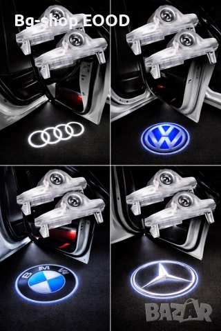 Проектор на Лого за врати с Led, За Volkswagen, BMW, Audi, Mercedes, снимка 8 - Аксесоари и консумативи - 53944982