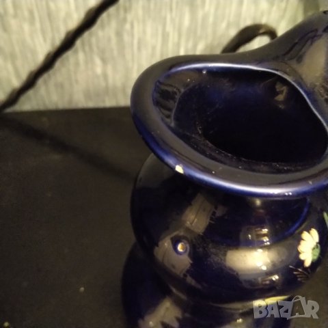 Каничка ръчна изработка  порцелан кобалт позлата , снимка 5 - Декорация за дома - 38015427