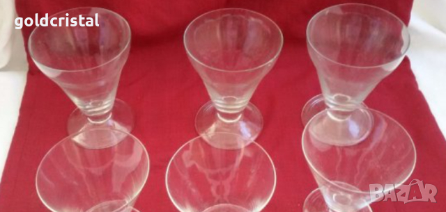 Стъклени чаши чашки купички за мелба сладолед , снимка 4 - Антикварни и старинни предмети - 18588463