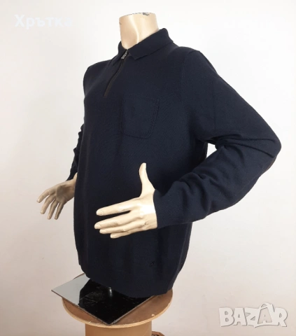 Bogner Cashmere Zip Sweater - Оригинален мъжки пуловер р-р 2XL, снимка 3 - Пуловери - 53125781