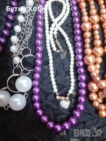 Лот  винтидж перлени гердани, снимка 3 - Антикварни и старинни предмети - 36610428