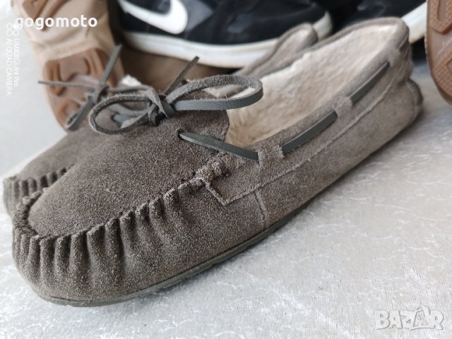 мъжки мокасини от естествена кожа естествен велур + топла подплата, 42 - 43