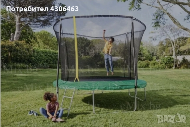 Батут Crivit 400 см с предпазна мрежа – отлично състояние