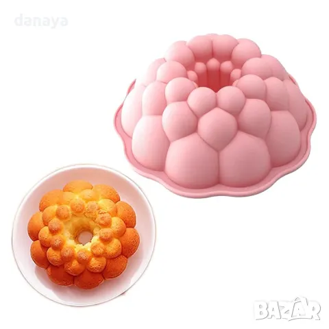 5810 Силиконова форма за кекс 3D Buble Балончета, 24 см, снимка 6 - Форми - 49585804