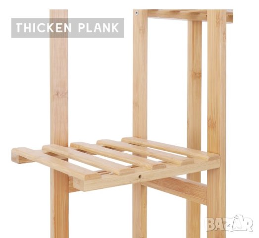 Бамбуков цветарник / стойка за цветя XJJ197-L-G1, снимка 5 - Етажерки - 42838015