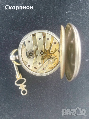 Швейцарски СРЕБЪРЕН джобен часовник - ПРОМОЦИЯ, снимка 8 - Джобни - 48835206