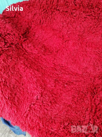 Губер червен 1.70/2.20-домашен, вълна - 50 лв. , снимка 3 - Покривки за легло - 30292372