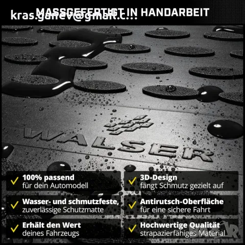 Walser XTR гумени стелки за кола, за Tesla Model S, снимка 5 - Аксесоари и консумативи - 49828128