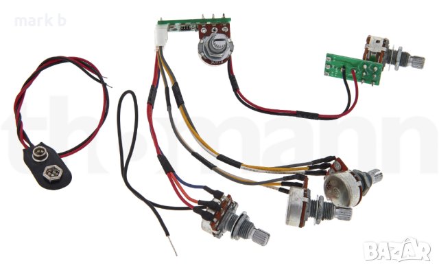   Активна електроника за бас китара 3-лентова