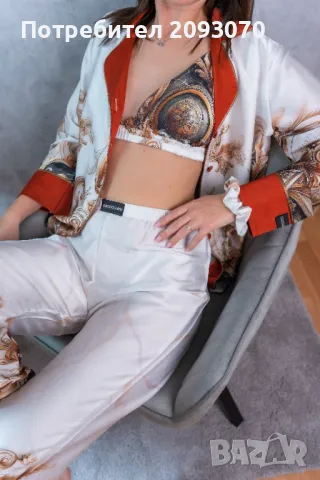 Сатенени пижами от 3 части, снимка 7 - Пижами - 48554208