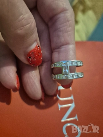 пръстен сребро и циркони, снимка 5 - Пръстени - 53060398