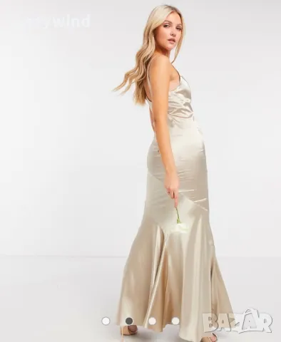 Сатенена официална рокля Asos, снимка 2 - Рокли - 49329787