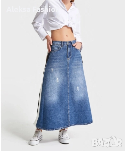 TW3 Дамска дълга дънкова пола , снимка 4 - Поли - 51806186