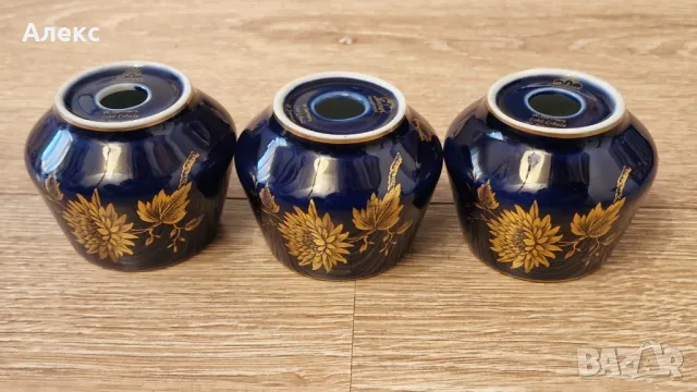 Lindner Kueps, Germany– Малки свещници кобалт. Нови!, снимка 2 - Антикварни и старинни предмети - 48156720
