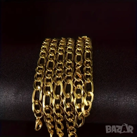 Мъжки позлатен ланец, модел "Cartier", снимка 4 - Колиета, медальони, синджири - 44802574