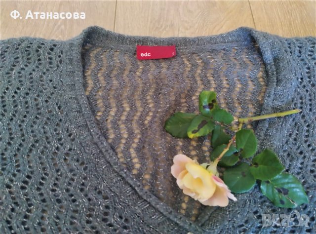 Прекрасно пуловерче на EDC by Esprit с мохер, размер С, перфектно, снимка 3 - Жилетки - 38511944