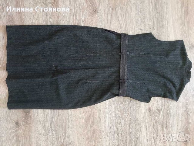 Елегантна рокля цвят графит Стела Белчева, снимка 4 - Рокли - 29851819