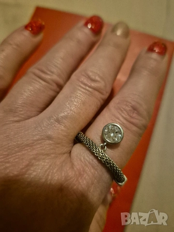 срен пръстен с подвижен циркон