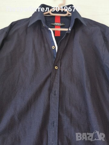 Мъжка риза тъмно синя, снимка 1 - Ризи - 42674652