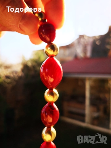 Дамска огърлица-кехлибар и злато.Османска империя., 4 900 лв, снимка 13 - Колиета, медальони, синджири - 52152629