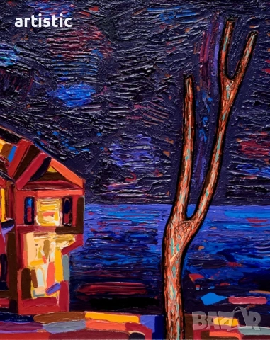 Генко Генков, живописен морски пейзаж от Несебър, снимка 6 - Картини - 54207957