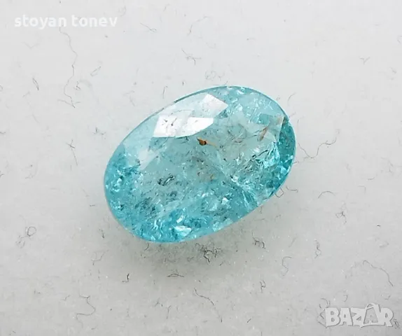 Неонов син Параиба турмалин - 2.08кт.! Сертификат! Нов!, снимка 12 - Други - 48075798