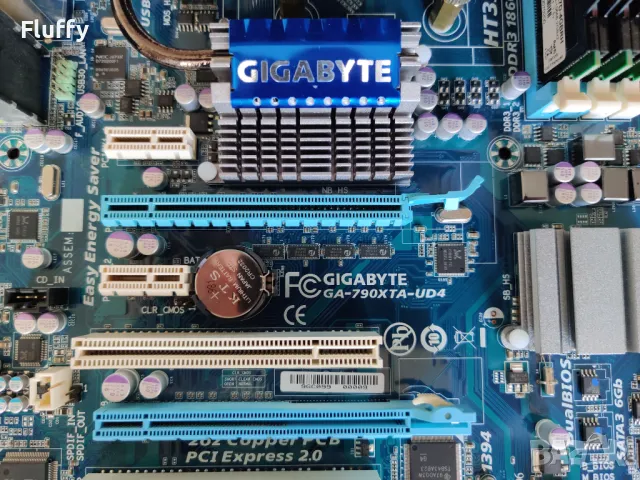 Комплект процесор AMD X4 965 с дъно Gigabyte GA-790XTA-UD4 + голямо охлаждане, снимка 4 - Дънни платки - 48592989