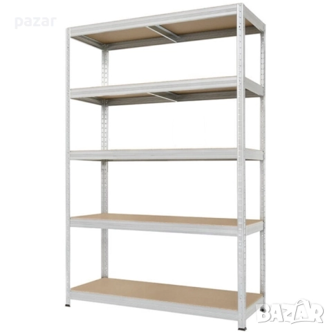 МЕТАЛЕН СТЕЛАЖ Галванизиран Поцинкован 180 х 120cm 5х 275kg на РАФТ Stelaj