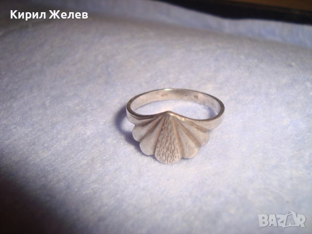 СТАР СРЕБЪРЕН АРТ ДЕКО ПРЪСТЕН СТЕРЛИНГ СРЕБРО 925 МАЙСТОРСКА ИЗРАБОТКА 27154, снимка 9 - Пръстени - 36817738