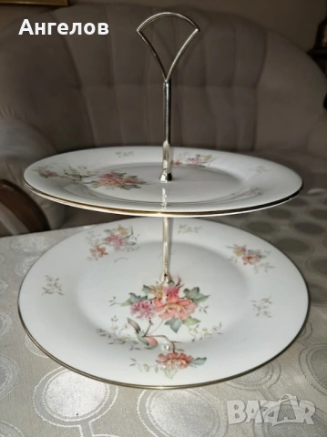 ROYAL DOULTON! Двуетажен винтидж порцеланов поднос, снимка 2 - Антикварни и старинни предмети - 54352542