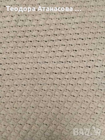 Ръчно плетено одеало от 100 % вълна. , снимка 3 - Покривки за легло - 29991966